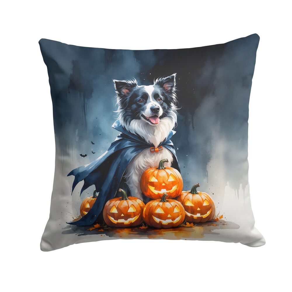 3901 Vampire Puppy Halloween Decorative Throw Pillow, 14Hx14W, Border